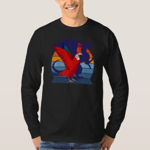 T-shirt Retro Parrot I Dragon Je Crie Mac à ailes vertes