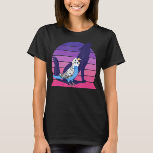T-shirt Retro Parrot I Howling Wolf I hurle Blue Budgi