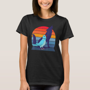 T-shirt Retro Parrot I Howling Wolf I hurle Blue India