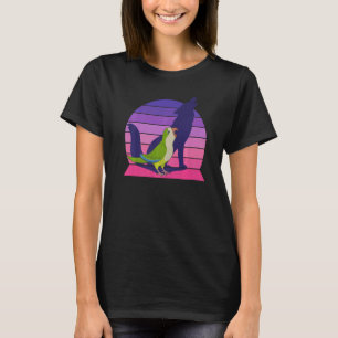 T-shirt Retro Parrot I Howling Wolf I hurle Green Monk