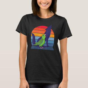 T-shirt Retro Parrot I Howling Wolf I hurle Green Parr