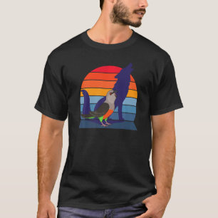 T-shirt Retro Parrot I Howling Wolf I hurle Red bellie