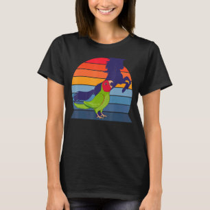 T-shirt Retro Parrot I Unicorn I crier Rouge masqué Conu