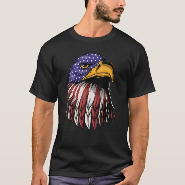 T-shirt Retro Patriotique USA I American Flag I Retro 4th  (Devant)