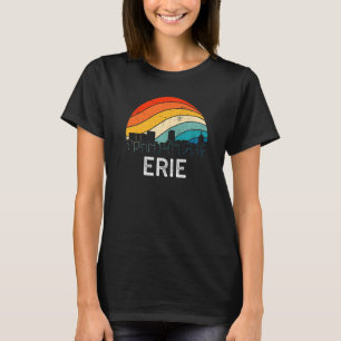 T-shirt Retro Pennsylvania Erie Skyline Vintage Urban Skys