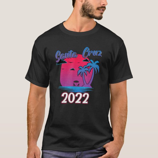 T-shirt Retro Père Noël Cruz Beach 2022 Aruba Famille Vaca (Devant)