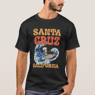 T-shirt Retro Père Noël Cruz California Surfing Graphic Pè