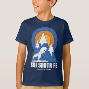 T-shirt Retro Père Noël Fe Ski White Fox
