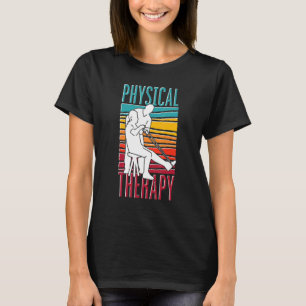 T-shirt Rétro Physiothérapeute Pt Exercice Pta Physique