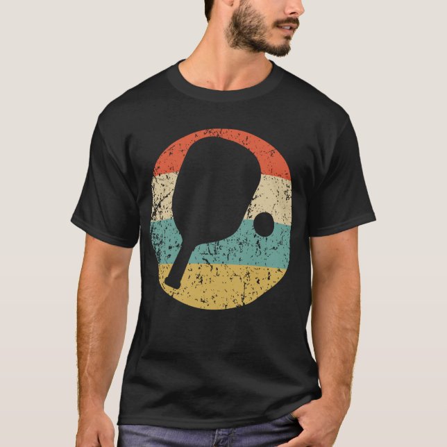 T-shirt Rétro Pickleball palette de Pickleball (Devant)
