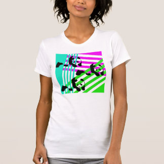 T-shirt Rétro pièce en t des années 80 au néon de pandas