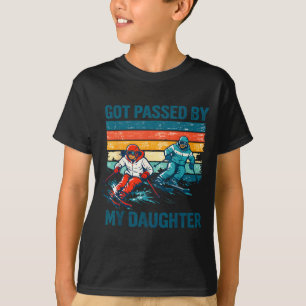 T-shirt Rétro Piégé Par Ma Fille Drôle De Ski Amour De Ski