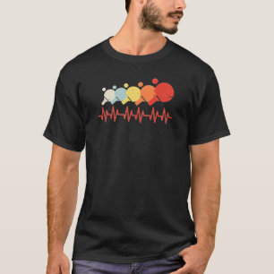 T-shirt Retro Ping Pong Heartbeat