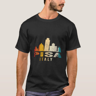 T-shirt Retro Pisa Skyline Vintage Italie Souvenir