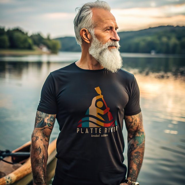 T-shirt Retro Platte River Kayak (Créateur téléchargé)