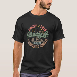 T-shirt Retro Pôle Nord Brasserie Co Christmas Spirits Mat
