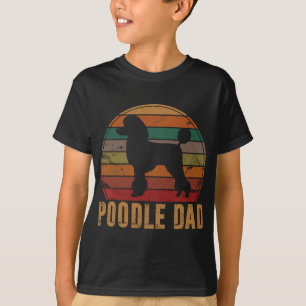 T-shirt Retro Poodle Papa Chien Propriétaire Animal Poodle