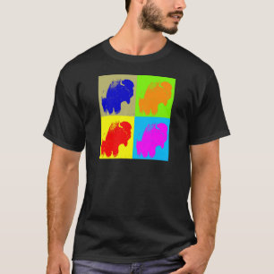 T-shirt Retro Pop Art Bison Buffalo