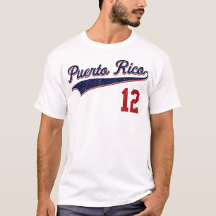 T-shirt Retro Porto Rico Beisbol Jersey Boricua Baseball