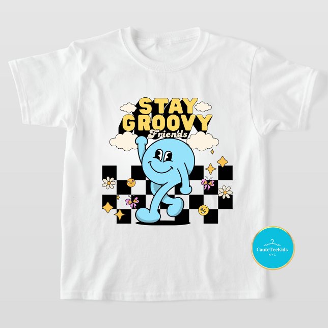 T-shirt rétro pour enfants | T-shirt Restez Groovy (Créateur téléchargé)