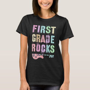 T-shirt Retro PREMIER GRADE ROCKS Enseignant Rockstar 1st 