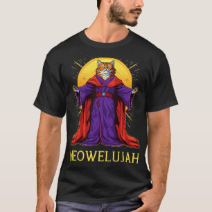 T-shirt Rétro Pun de chat athée Hommes Femmes Enfants Grap
