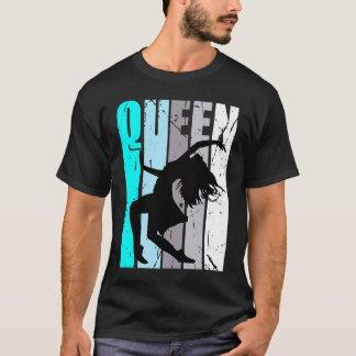 T-shirt Retro Queen Dance Champion Anniversaire Grande fil