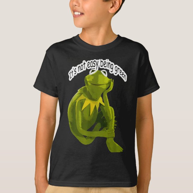 T-shirt Retro Quote Its Not Easy Being Green Funny Frog An (Devant)