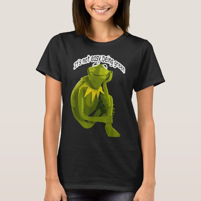 T-shirt Retro Quote Its Not Easy Being Green Funny Frog An (Devant)