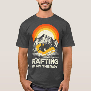 T-shirt Retro Rafting est mon herapy Whitewater