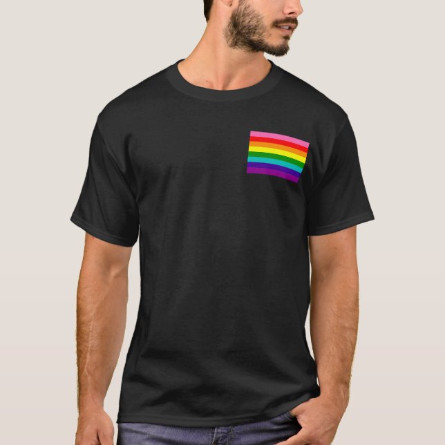 T-shirt Retro Rainbow 8 Pride (Devant)