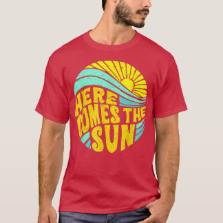 T-shirt Retro Rainbow Sunrise Voici Le Soleil Positif