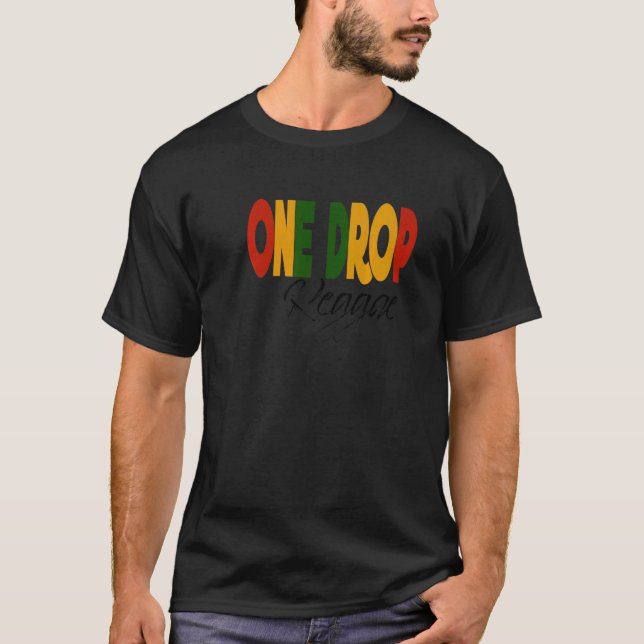 T-shirt Retro Reggae Music One Drop Jamaica Roots & Cultur (Devant)