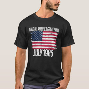 T-shirt Retro Rendre l'Amérique grande depuis juillet 1985