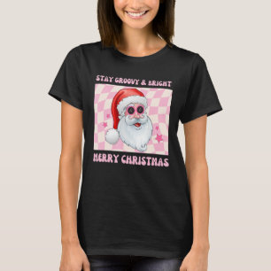 T-shirt Retro Restez Super brillant Noël mignon Père Noël