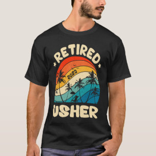T-shirt Retro Retraité Usher Retraite Vintage Travail