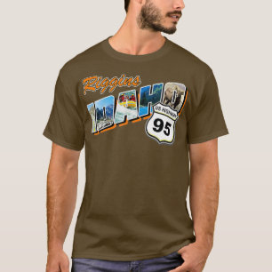 T-shirt Retro Riggins Idaho Rafting Camping de pêche