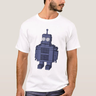 T-shirt Rétro robot - bleu