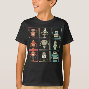 T-shirt Retro Robot Collection Funny Robotics