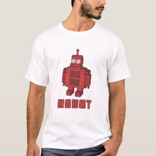 T-shirt Rétro robot rouge