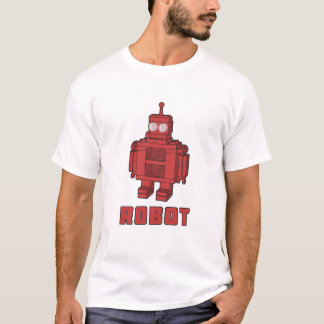 T-shirt Rétro robot rouge