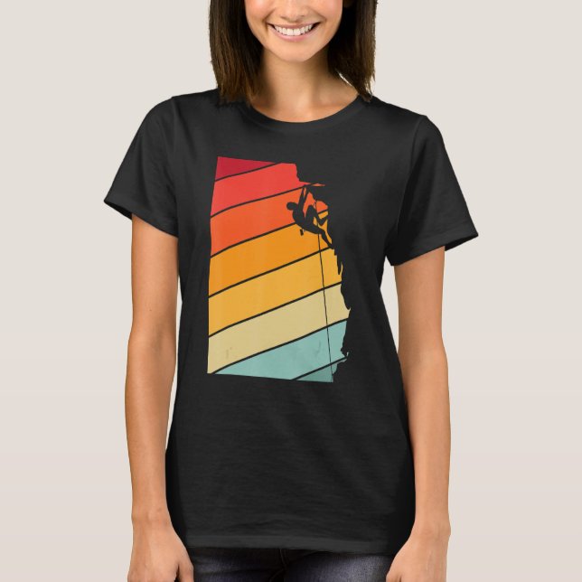 T-shirt Retro Rock Climbing -Bouldering - Adventure- Wall  (Devant)