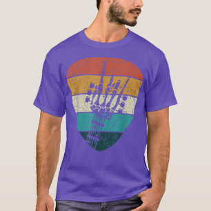 T-shirt Retro Rock & Roll Squelette main guitare électriqu
