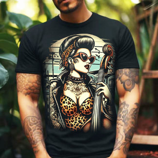 T-shirt Retro Rockabilly Girl