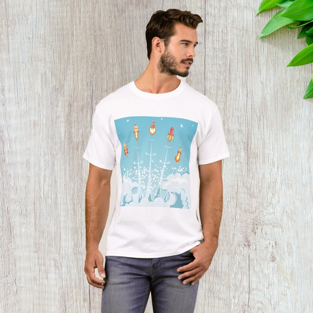T-shirt Retro Rocket Navire Lancement d'Art Spatial Futuri (Créateur téléchargé)