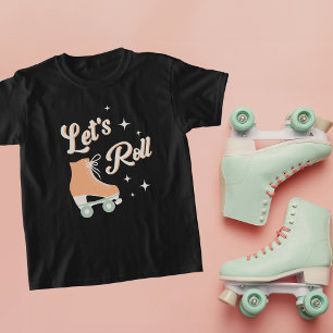 T-shirt Retro Roller Skating Girls Anniversaire