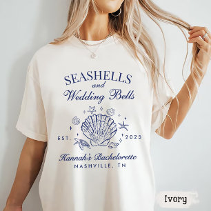 T-shirt Retro Rose Coquillages & Cloches de Mariage Enterr
