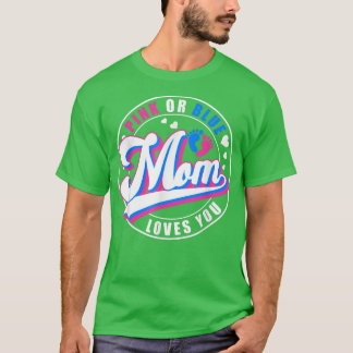 T-shirt Retro Rose or Blue Maman t'aime Bébé Genre Revea