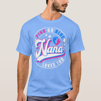 T-shirt Retro Rose Ou Bleu Nana Vous Aime Bébé Genre Réve