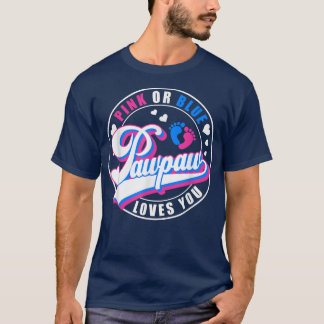 T-shirt Retro Rose Ou Bleu Pawpaw Aime Votre Bébé Genre Re